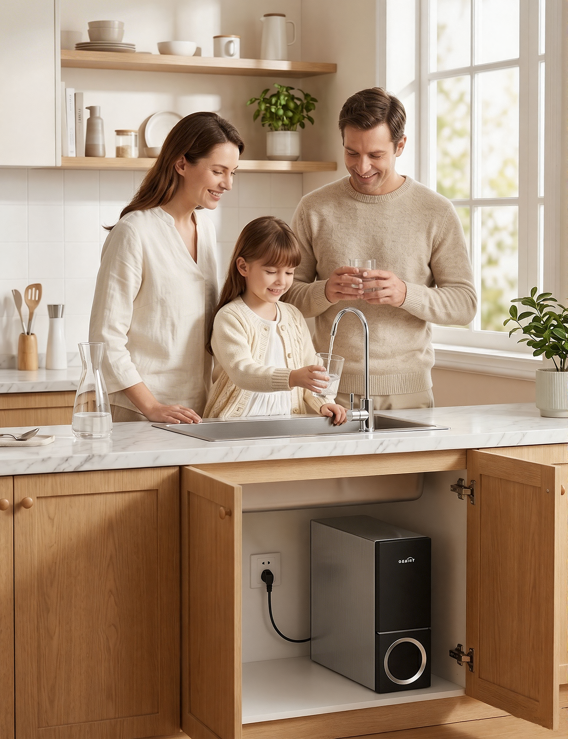 600 GPD Tankless Reverse Osmosis System, 7-Stage Remineralization Under-Sink Water Filter, TDS Dispaly and Filter Life Reminder, 2:1 Pure-to-Drain, Plug-in for Home, Kitchen, and RV