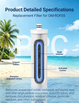 Replacement Cartridge for Reverse Osmosis System OM-ROF05, 1 Pack