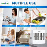 0.01μm Ultra Filtration Under Sink Water Filter, Tankless Alkaline Remineralization 4-Stage Water Filtration System with Faucet, Remove 99.99% Contaminants, Chlorine, Fluoride, Odor & Bad Taste